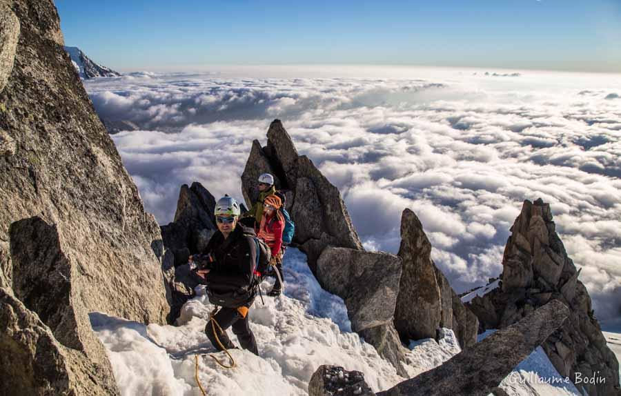 Sur l'arête de la Petite Verte