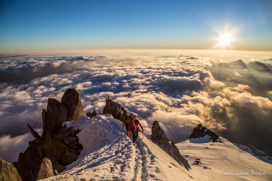 Sur l'arête de la Petite Verte