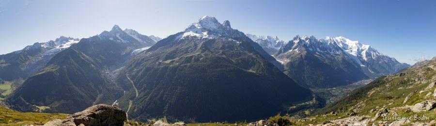 Panorama sur la Vallée de Chamonix