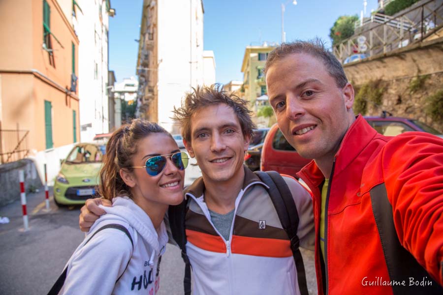 Manon, Maxime et Guillaume Bodin à Gênes