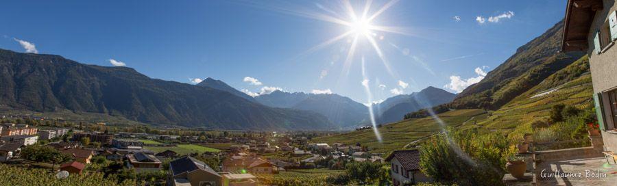 Vue du Valais depuis La Liaudisaz